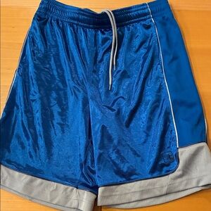 AND1 Men's Blue and Gray Athletic Shorts